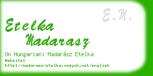 etelka madarasz business card