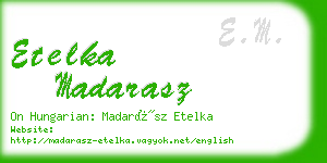 etelka madarasz business card